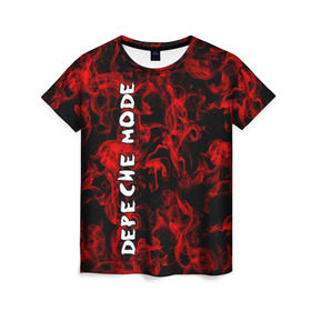 Женская футболка 3D с принтом Depeche Mode в Петрозаводске, 100% полиэфир ( синтетическое хлопкоподобное полотно) | прямой крой, круглый вырез горловины, длина до линии бедер | альтернативный | блюз | британская | готик | гранж | группа | метал | модные | музыка | пост | рок | хард