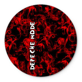 Коврик для мышки круглый с принтом Depeche Mode в Петрозаводске, резина и полиэстер | круглая форма, изображение наносится на всю лицевую часть | альтернативный | блюз | британская | готик | гранж | группа | метал | модные | музыка | пост | рок | хард