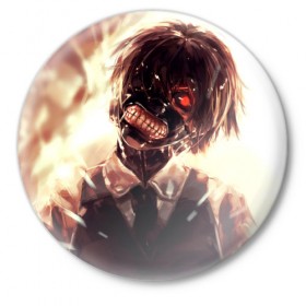 Значок с принтом Tokyo Ghoul (2) в Петрозаводске,  металл | круглая форма, металлическая застежка в виде булавки | anime | ghoul | tokyo | tokyo ghoul | гуль