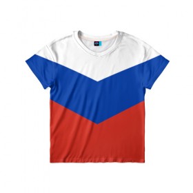 Детская футболка 3D с принтом Россия в Петрозаводске, 100% гипоаллергенный полиэфир | прямой крой, круглый вырез горловины, длина до линии бедер, чуть спущенное плечо, ткань немного тянется | russian | россия | русский | флаг | я русский