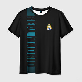 Мужская футболка 3D с принтом REAL MADRID в Петрозаводске, 100% полиэфир | прямой крой, круглый вырез горловины, длина до линии бедер | fc | football | fotball club | real madrid | sport | реал мадрид | спорт | спортивные | униформа | фирменные цвета | фк | футбол | футбольный клуб
