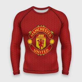 Мужской рашгард 3D с принтом Manchester United Knitted в Петрозаводске,  |  | england | football | logo | manchester united | pattern | sport | англия | арт | вязаный | лига | лого | манчестер юнайтед | переплет | свитер | спорт | текстура | узор | фк | футбол | футбольный клуб | эмблема