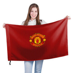 Флаг 3D с принтом Manchester United Knitted в Петрозаводске, 100% полиэстер | плотность ткани — 95 г/м2, размер — 67 х 109 см. Принт наносится с одной стороны | Тематика изображения на принте: england | football | logo | manchester united | pattern | sport | англия | арт | вязаный | лига | лого | манчестер юнайтед | переплет | свитер | спорт | текстура | узор | фк | футбол | футбольный клуб | эмблема