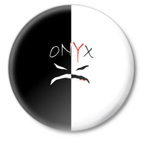Значок с принтом ONYX в Петрозаводске,  металл | круглая форма, металлическая застежка в виде булавки | Тематика изображения на принте: onyx | американская группа | группа | музыка | надпись | хип хоп