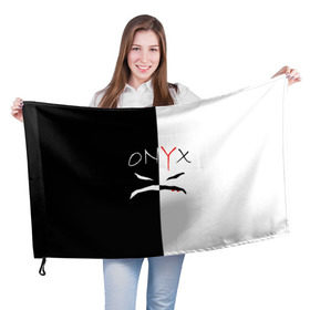 Флаг 3D с принтом ONYX в Петрозаводске, 100% полиэстер | плотность ткани — 95 г/м2, размер — 67 х 109 см. Принт наносится с одной стороны | onyx | американская группа | группа | музыка | надпись | хип хоп