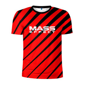 Мужская футболка 3D спортивная с принтом Mass Effect в Петрозаводске, 100% полиэстер с улучшенными характеристиками | приталенный силуэт, круглая горловина, широкие плечи, сужается к линии бедра | effect | game | n7 | shepard | галактика | жнец | игра | масс | нормандия | планета | шепард | эффект