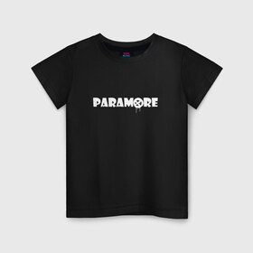 Детская футболка хлопок с принтом Paramore в Петрозаводске, 100% хлопок | круглый вырез горловины, полуприлегающий силуэт, длина до линии бедер | Тематика изображения на принте: 