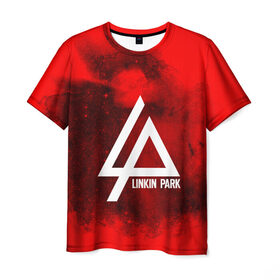 Мужская футболка 3D с принтом Linkin park в Петрозаводске, 100% полиэфир | прямой крой, круглый вырез горловины, длина до линии бедер | 