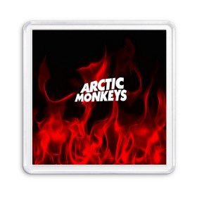 Магнит 55*55 с принтом Arctic Monkeys в Петрозаводске, Пластик | Размер: 65*65 мм; Размер печати: 55*55 мм | 