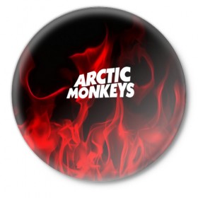 Значок с принтом Arctic Monkeys в Петрозаводске,  металл | круглая форма, металлическая застежка в виде булавки | 