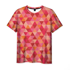 Мужская футболка 3D с принтом Hipster red в Петрозаводске, 100% полиэфир | прямой крой, круглый вырез горловины, длина до линии бедер | 