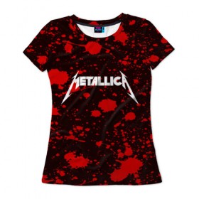 Женская футболка 3D с принтом Metallica в Петрозаводске, 100% полиэфир ( синтетическое хлопкоподобное полотно) | прямой крой, круглый вырез горловины, длина до линии бедер | metallica | punk | rock | альтернативный хип хоп | группа | инди поп | музыка | музыкальное произведение | ноты | панк | регги | рок | синти поп