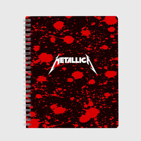 Тетрадь с принтом Metallica в Петрозаводске, 100% бумага | 48 листов, плотность листов — 60 г/м2, плотность картонной обложки — 250 г/м2. Листы скреплены сбоку удобной пружинной спиралью. Уголки страниц и обложки скругленные. Цвет линий — светло-серый
 | metallica | punk | rock | альтернативный хип хоп | группа | инди поп | музыка | музыкальное произведение | ноты | панк | регги | рок | синти поп