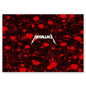 Поздравительная открытка с принтом Metallica в Петрозаводске, 100% бумага | плотность бумаги 280 г/м2, матовая, на обратной стороне линовка и место для марки
 | metallica | punk | rock | альтернативный хип хоп | группа | инди поп | музыка | музыкальное произведение | ноты | панк | регги | рок | синти поп
