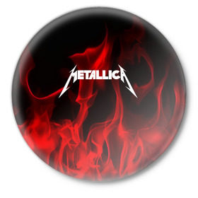 Значок с принтом METALLICA в Петрозаводске,  металл | круглая форма, металлическая застежка в виде булавки | metallica | punk | rock | альтернативный хип хоп | группа | инди поп | музыка | музыкальное произведение | ноты | панк | регги | рок | синти поп