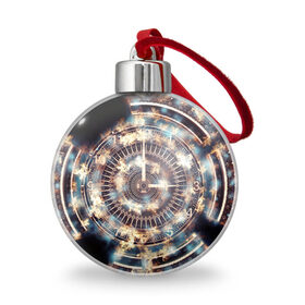Ёлочный шар с принтом Волшебные часы в Петрозаводске, Пластик | Диаметр: 77 мм | 