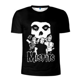 Мужская футболка 3D спортивная с принтом Misfits в Петрозаводске, 100% полиэстер с улучшенными характеристиками | приталенный силуэт, круглая горловина, широкие плечи, сужается к линии бедра | horror | punk | rock | альтернатива | группа | мисфитс | неприкаянные | панк | рок | хоррор