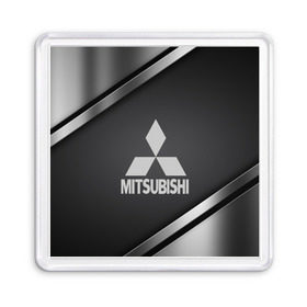 Магнит 55*55 с принтом MITSUBISHI SPORT в Петрозаводске, Пластик | Размер: 65*65 мм; Размер печати: 55*55 мм |  машина | марка | митсубиси