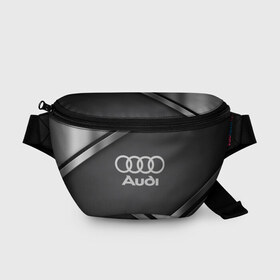 Поясная сумка 3D с принтом AUDI SPORT в Петрозаводске, 100% полиэстер | плотная ткань, ремень с регулируемой длиной, внутри несколько карманов для мелочей, основное отделение и карман с обратной стороны сумки застегиваются на молнию | audi | auto | automobile | car | carbon | machine | motor | motor car | sport car | автомашина | ауди | бренд | легковой автомобиль | марка | спортивный автомобиль | тачка