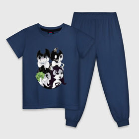 Детская пижама хлопок с принтом Bendy and the ink machine (15) в Петрозаводске, 100% хлопок |  брюки и футболка прямого кроя, без карманов, на брюках мягкая резинка на поясе и по низу штанин
 | 