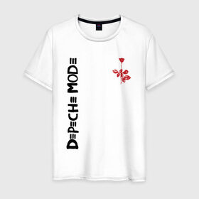 Мужская футболка хлопок с принтом Depeche Mode в Петрозаводске, 100% хлопок | прямой крой, круглый вырез горловины, длина до линии бедер, слегка спущенное плечо. | depeche mode | альтернативный | вестник моды | депеш мод | депешмод | дэйв гаан | индастриал | мартин гор | музыка | новая волна | роза | рок | синти поп | электроник | энди флетчер