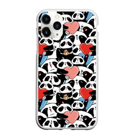 Чехол для iPhone 11 Pro Max матовый с принтом Funny Panda в Петрозаводске, Силикон |  | Тематика изображения на принте: bear | heart | positive | медведь | мишка | орнамент | панда | подарок | позитив | сердечки | сердце | сюрприз | узор