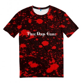Мужская футболка 3D с принтом Three Days Grace в Петрозаводске, 100% полиэфир | прямой крой, круглый вырез горловины, длина до линии бедер | punk | rock | three days grace | альтернативный хип хоп | группа | инди поп | музыка | музыкальное произведение | ноты | панк | регги | рок | синти поп