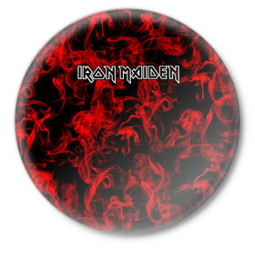 Значок с принтом Iron Maiden в Петрозаводске,  металл | круглая форма, металлическая застежка в виде булавки | альтернативный | блюз | британская | готик | гранж | группа | метал | модные | музыка | пост | рок | хард