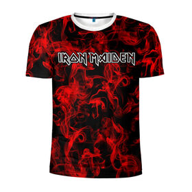 Мужская футболка 3D спортивная с принтом Iron Maiden в Петрозаводске, 100% полиэстер с улучшенными характеристиками | приталенный силуэт, круглая горловина, широкие плечи, сужается к линии бедра | альтернативный | блюз | британская | готик | гранж | группа | метал | модные | музыка | пост | рок | хард