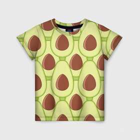 Детская футболка 3D с принтом Авокадо в Петрозаводске, 100% гипоаллергенный полиэфир | прямой крой, круглый вырез горловины, длина до линии бедер, чуть спущенное плечо, ткань немного тянется | avocado | food | fruit | pattern | vegan | vegetarian | авокадо | веган | вегетарианство | еда | паттерн | правильное питание | фрукт