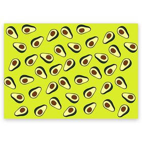 Поздравительная открытка с принтом Авокадо в Петрозаводске, 100% бумага | плотность бумаги 280 г/м2, матовая, на обратной стороне линовка и место для марки
 | avocado | food | fruit | pattern | vegan | vegetarian | авокадо | веган | вегетарианство | еда | паттерн | правильное питание | фрукт