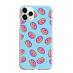 Чехол для iPhone 11 Pro матовый с принтом Пончики в Петрозаводске, Силикон |  | Тематика изображения на принте: doughnut | food | pattern | sweet | vegan | vegetarian | веган | вегетарианство | еда | паттерн | пончик | сладкое