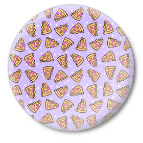 Значок с принтом Пицца Мун в Петрозаводске,  металл | круглая форма, металлическая застежка в виде булавки | food | pattern | pizza | sailor moon | еда | паттерн | пицца | сейлор мун