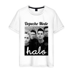 Мужская футболка хлопок с принтом Depeche mode в Петрозаводске, 100% хлопок | прямой крой, круглый вырез горловины, длина до линии бедер, слегка спущенное плечо. | depeche mode | депеш мод | музыка