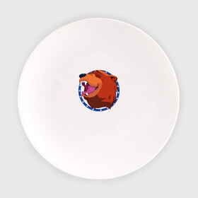Тарелка с принтом Bear for Hire в Петрозаводске, фарфор | диаметр - 210 мм
диаметр для нанесения принта - 120 мм | bear for hire | far cry 5 | медведь | фар край 5
