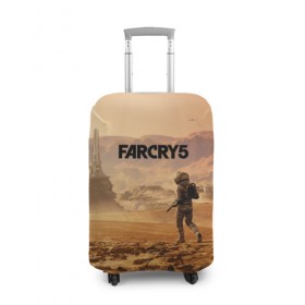 Чехол для чемодана 3D с принтом Far Cry 5 Mars в Петрозаводске, 86% полиэфир, 14% спандекс | двустороннее нанесение принта, прорези для ручек и колес | 