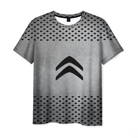 Мужская футболка 3D с принтом CITROEN в Петрозаводске, 100% полиэфир | прямой крой, круглый вырез горловины, длина до линии бедер | Тематика изображения на принте: 