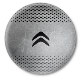 Значок с принтом CITROEN в Петрозаводске,  металл | круглая форма, металлическая застежка в виде булавки | Тематика изображения на принте: 