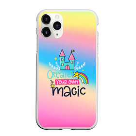 Чехол для iPhone 11 Pro матовый с принтом Create your own magic в Петрозаводске, Силикон |  | girl | life | name | rainbow | букет | девочки | дети | животные | позитив | радуга | смайл | счастье | текстура