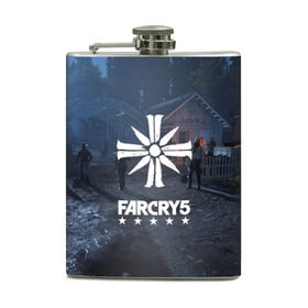 Фляга с принтом Cult Far Cry в Петрозаводске, металлический корпус | емкость 0,22 л, размер 125 х 94 мм. Виниловая наклейка запечатывается полностью | Тематика изображения на принте: 