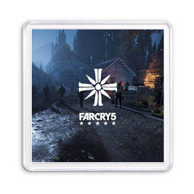 Магнит 55*55 с принтом Cult Far Cry в Петрозаводске, Пластик | Размер: 65*65 мм; Размер печати: 55*55 мм | 