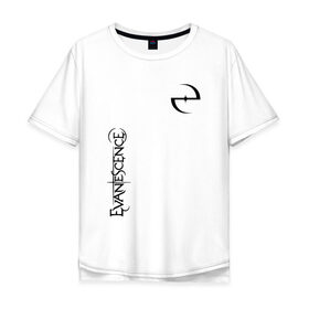 Мужская футболка хлопок Oversize с принтом Evanescence в Петрозаводске, 100% хлопок | свободный крой, круглый ворот, “спинка” длиннее передней части | 