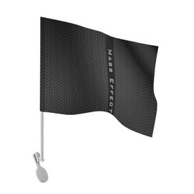 Флаг для автомобиля с принтом MASS EFFECT в Петрозаводске, 100% полиэстер | Размер: 30*21 см | abstract | game | geometry | logo | n7 | texture | абстракция | броня | геометрия | игра | лого | логотип | н7 | соты | стальная броня