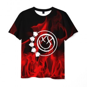 Мужская футболка 3D с принтом Blink 182 в Петрозаводске, 100% полиэфир | прямой крой, круглый вырез горловины, длина до линии бедер | punk | альтернативный хип хоп | группа | инди поп | музыка | музыкальное произведение | ноты | панк | регги | рок | синти поп