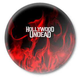 Значок с принтом Hollywood Undead в Петрозаводске,  металл | круглая форма, металлическая застежка в виде булавки | Тематика изображения на принте: hollywood undead | punk | rock | альтернативный хип хоп | группа | инди поп | музыка | музыкальное произведение | ноты | панк | регги | рок | синти поп