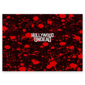 Поздравительная открытка с принтом Hollywood Undead в Петрозаводске, 100% бумага | плотность бумаги 280 г/м2, матовая, на обратной стороне линовка и место для марки
 | hollywood undead | punk | rock | альтернативный хип хоп | группа | инди поп | музыка | музыкальное произведение | ноты | панк | регги | рок | синти поп