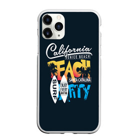 Чехол для iPhone 11 Pro матовый с принтом Калифорния в Петрозаводске, Силикон |  | california | party | surf | surfing | usa | вечеринка | калифорния | летние | лето | море | надписи | океан | пляж | с надписями | серф | серфинг | сша