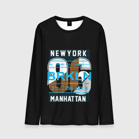 Мужской лонгслив 3D с принтом Бруклин Нью-Йорк в Петрозаводске, 100% полиэстер | длинные рукава, круглый вырез горловины, полуприлегающий силуэт | brooklyn | new york | urban | бронкс | бруклин | манхеттен | манхэттен | нью йорк | сша | урбан | урбан стиль | штаты
