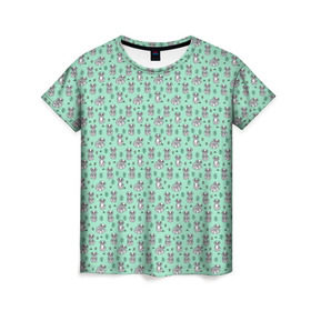 Женская футболка 3D с принтом Енотики в Петрозаводске, 100% полиэфир ( синтетическое хлопкоподобное полотно) | прямой крой, круглый вырез горловины, длина до линии бедер | cute | raccoon | в полоску | енот | енотик | лес | лесной | милый | осенний | полосатый