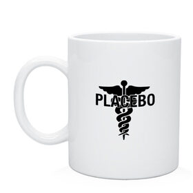 Кружка с принтом Placebo в Петрозаводске, керамика | объем — 330 мл, диаметр — 80 мм. Принт наносится на бока кружки, можно сделать два разных изображения | Тематика изображения на принте: placebo | альтернативный | инди | индирок | плацебо | рок